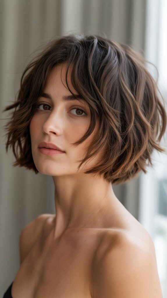 Best 30 Short Choppy French Bob Haircuts for an Instant Cool-Girl Look 28 Choppy French Bob for Heart-Shaped Faces