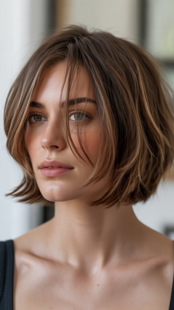 Best 30 Short Choppy French Bob Haircuts for an Instant Cool-Girl Look 26 Choppy French Bob with Face-Framing Layers