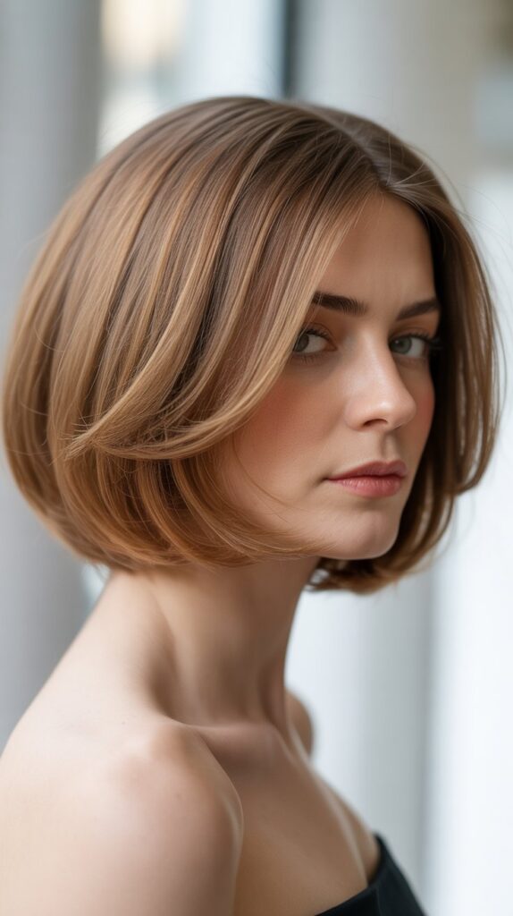 34+ Latest Bob Haircuts for Fine Hair 11 Rounded Bob with Full Layers