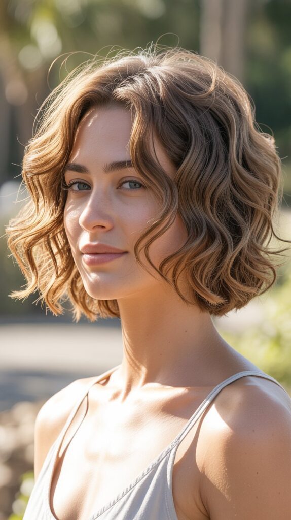 34+ Latest Bob Haircuts for Fine Hair 8 Wavy Textured Bob