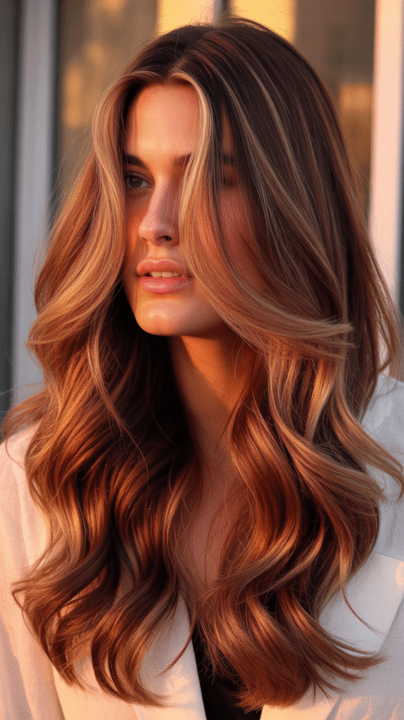 30+ Stunning Burgundy Hair Color Ideas That Will Turn Heads 8 Burgundy with Caramel Highlights