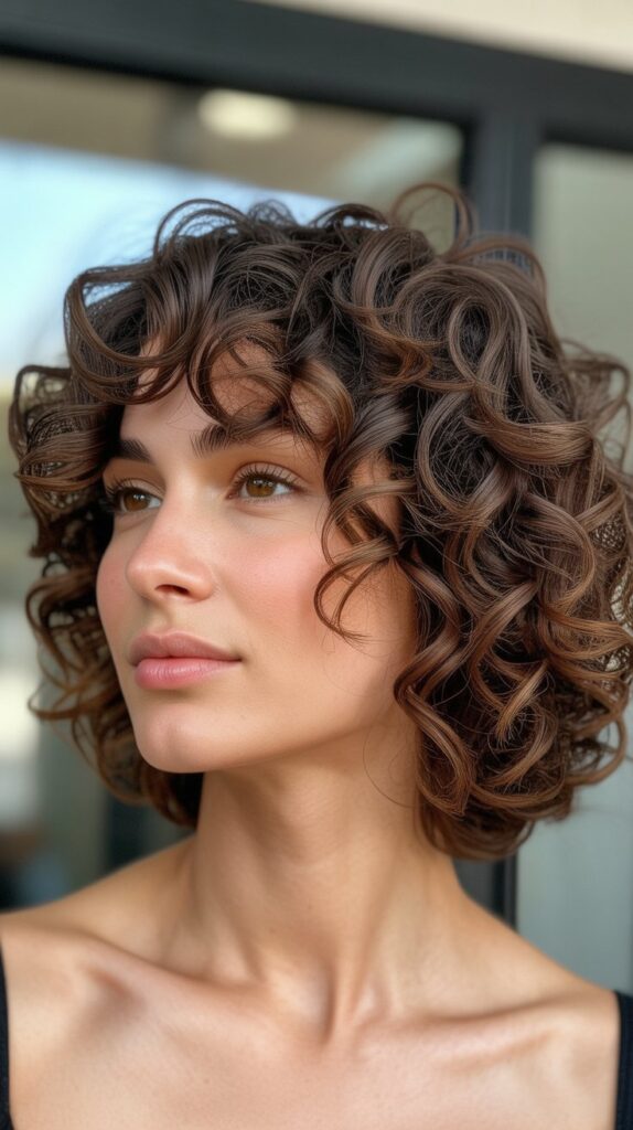 Curly Choppy Bob for Volume