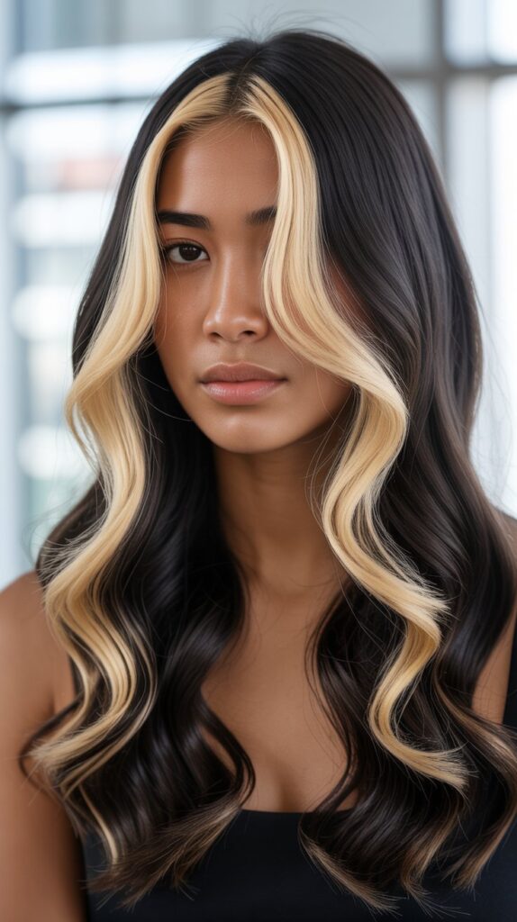 9. Blonde Money Piece Highlights