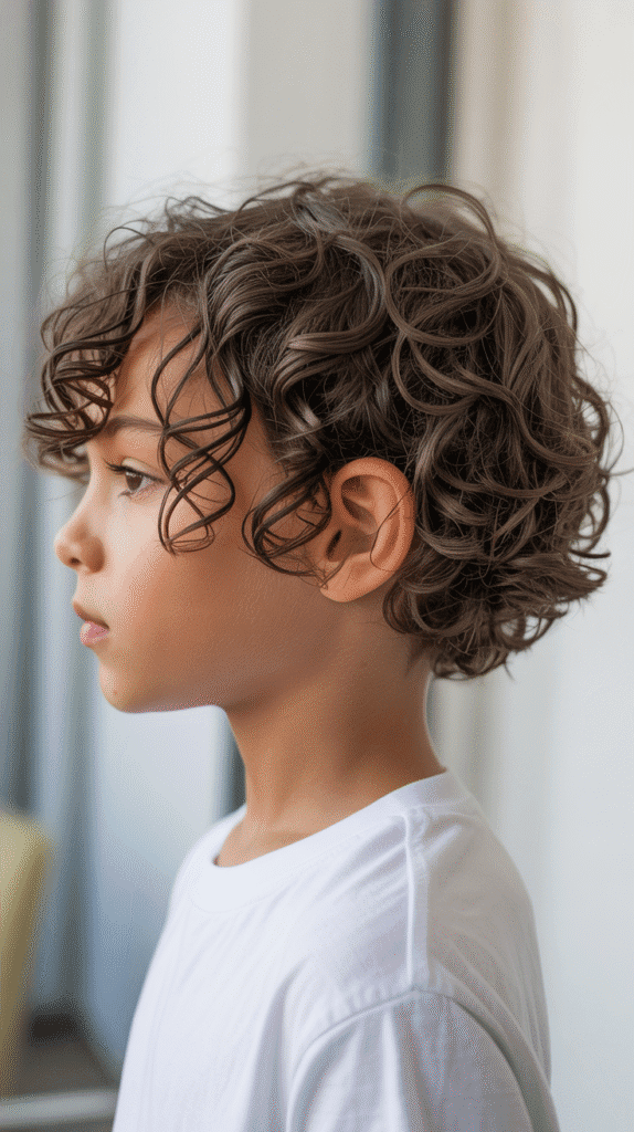 25 Little Boy Curly Haircuts That Show Off Those Curls 24 Graduated Curly Bob