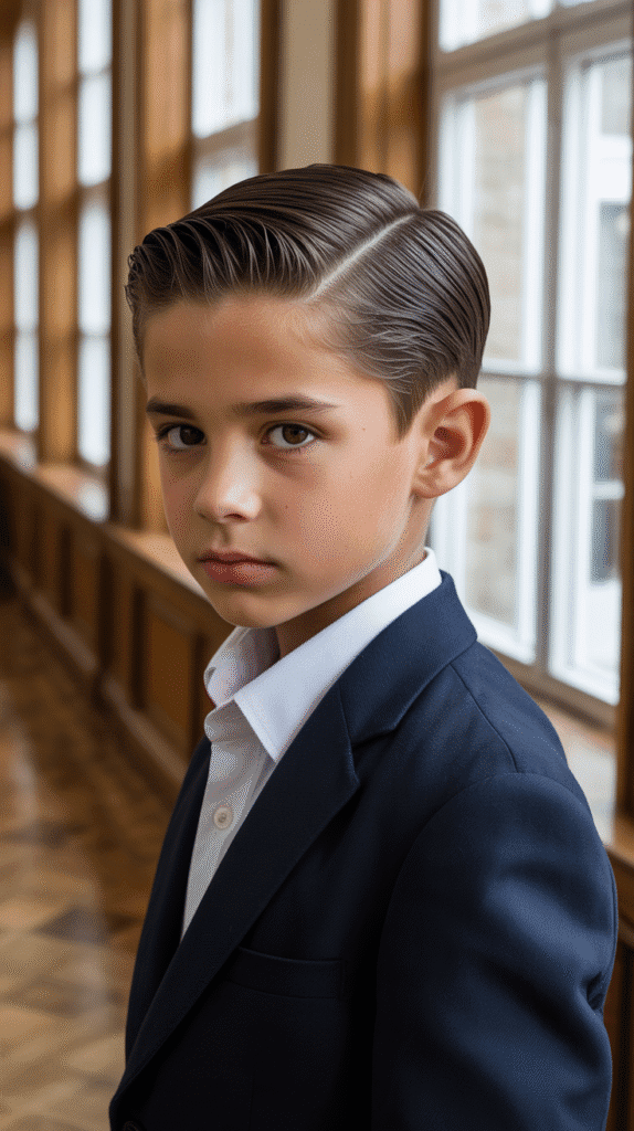Effortless Mornings: Top 32 School-Ready Boys' Haircuts You'll Love 19 Slicked Back