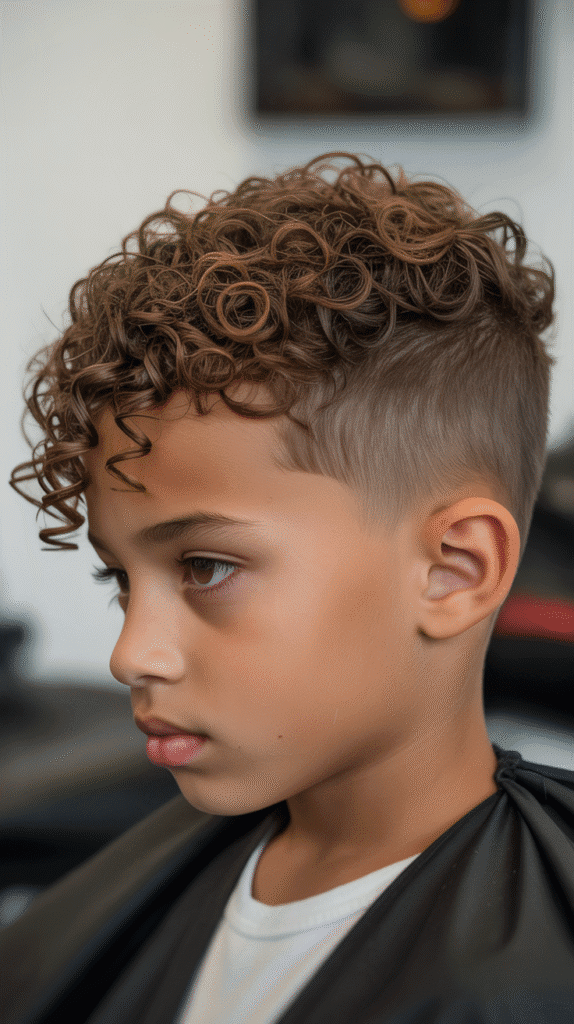 25 Little Boy Curly Haircuts That Show Off Those Curls 11 Tapered Curly Cut