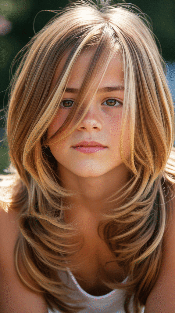 24 Long Little Boy Haircuts Perfect for Trendy Kids 21 Long Layered with Highlights