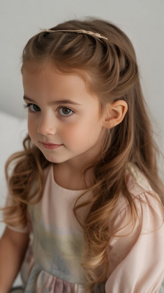 33 Adorable Kids' Hair Ideas That Keep Hair Out of the Face 5 Twisted Half-Up Style