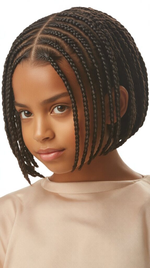 30 Best Cornrow Hairstyles for Kids with Natural Hair 23 Cornrow Bob