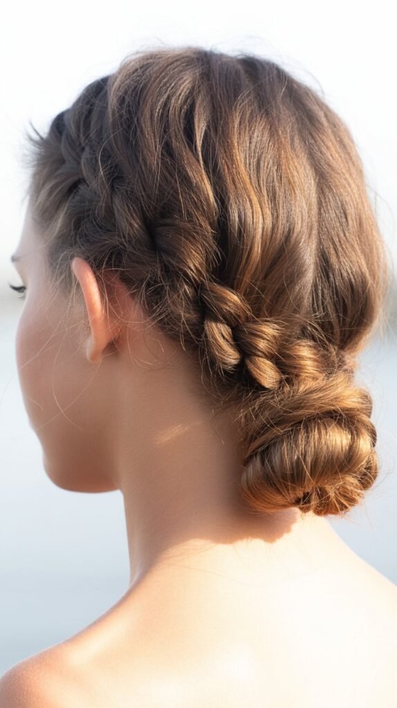 The Side Braid into Low Bun