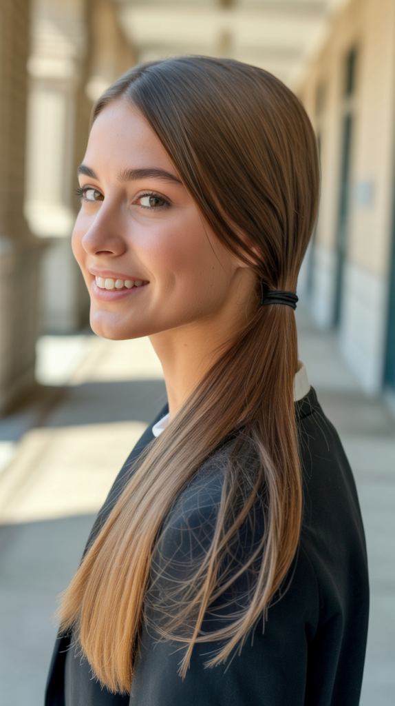 Sleek Low Ponytail