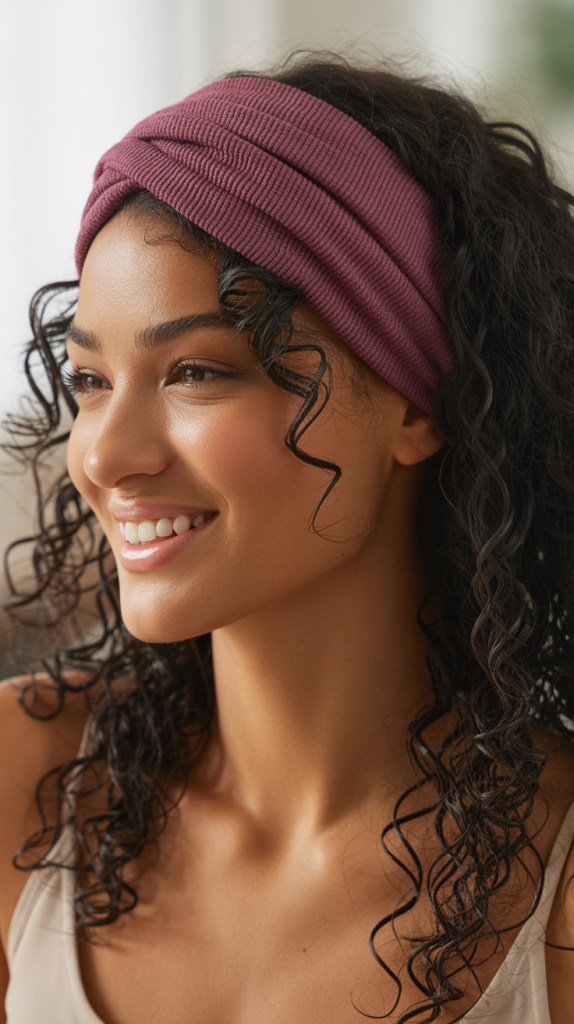 Thick Headband with Natural Curls