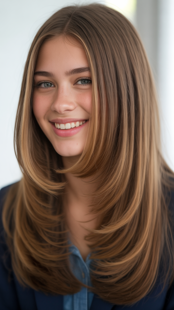 Long Layers with Face-Framing Pieces