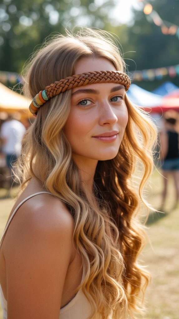 Bohemian Headband with Textured Braid