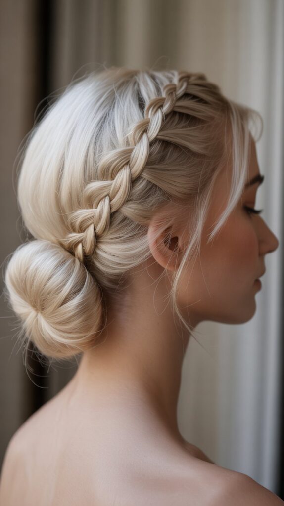 30+ Romantic Bridesmaid Updo Hairstyles with Braid 30 Micro Braid Accent Updo