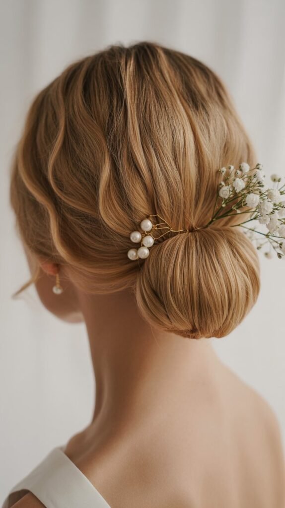 Elegant Ballerina Bun with Feathered Bangs