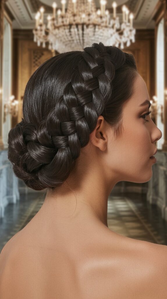 30+ Romantic Bridesmaid Updo Hairstyles with Braid 12 Intricate Five Strand Braid Bun
