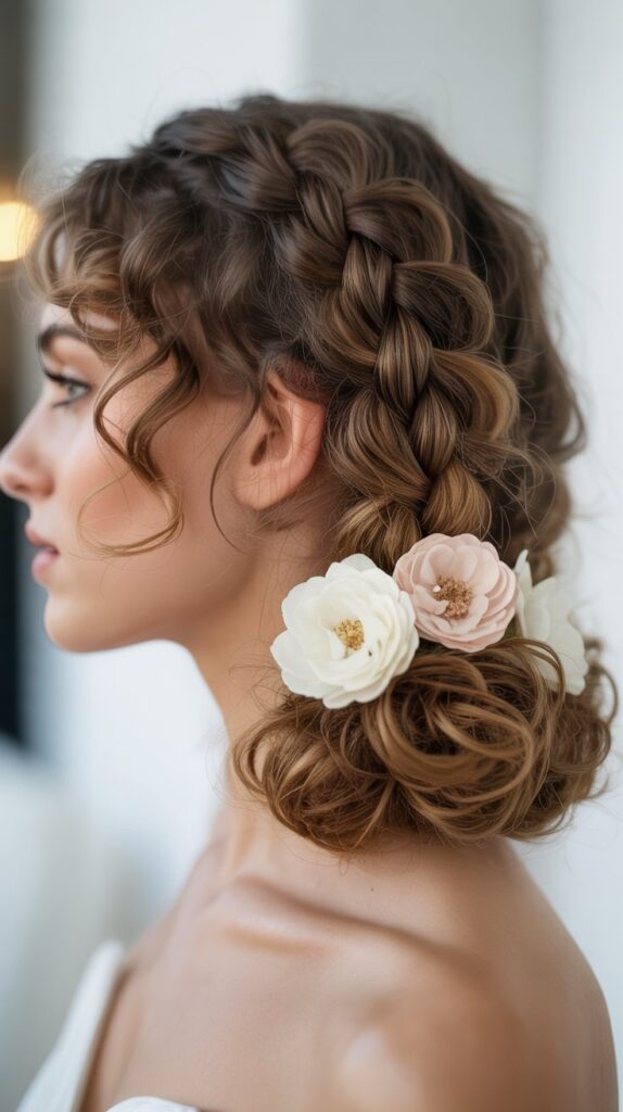 Side Braid into Low Bun