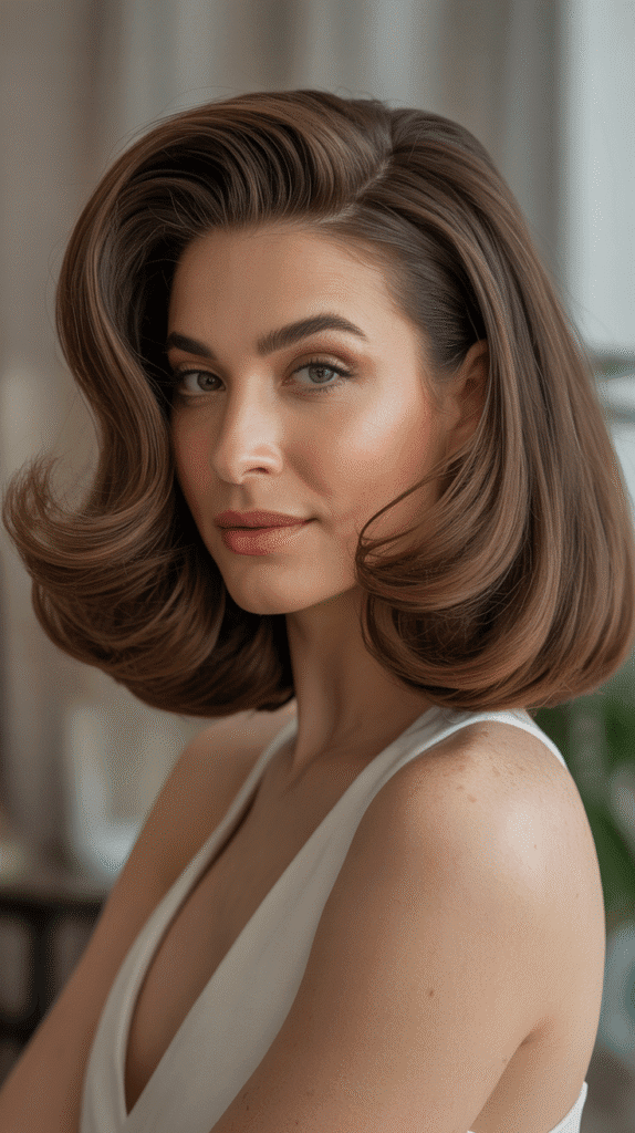 30 Chic Long Bob Haircuts for Women 28 Long Bob with Voluminous Blow-Dry