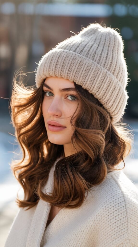Voluminous Blowout with Beanie