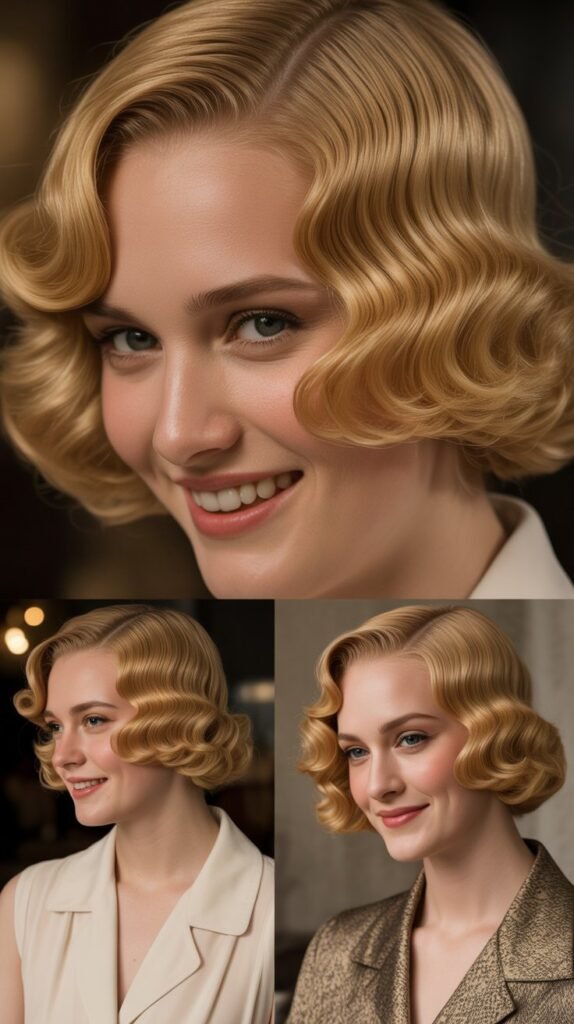  Warm Blonde Finger Waves