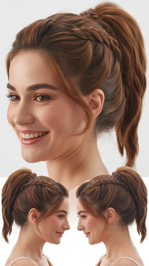 Braided Ponytail Updo Wig