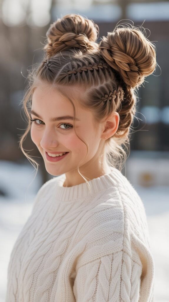 Braided Space Buns