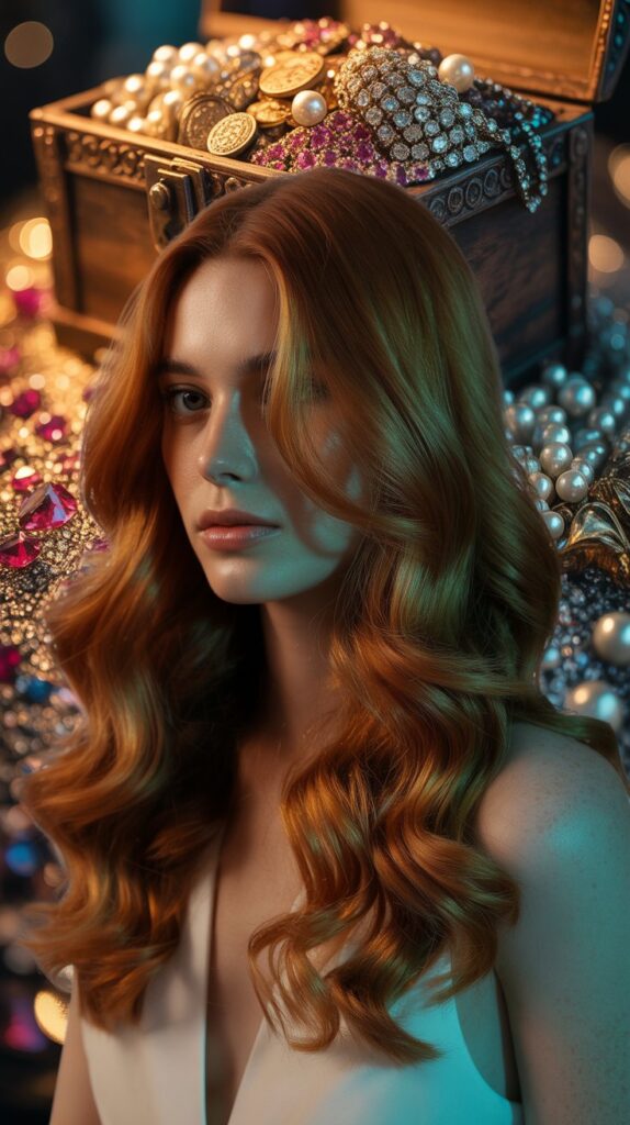 Emerald and Copper Contrast