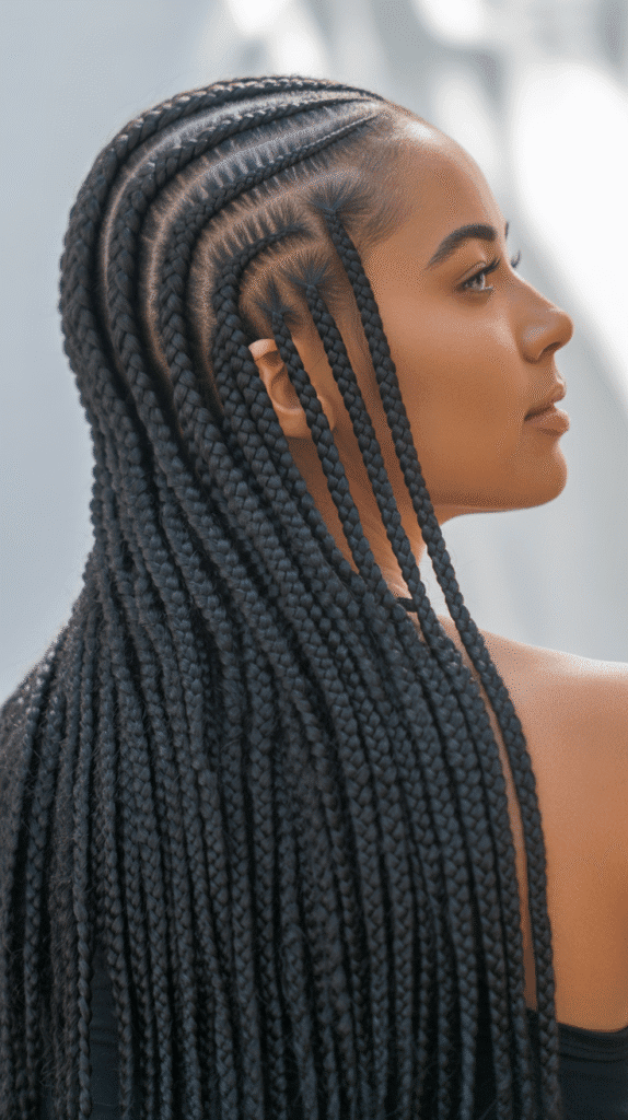 Best 25+ Half Cornrows Half Box Braids Styles You'll Obsess Over in 2025 2 Front Cornrows with Back Box Braids