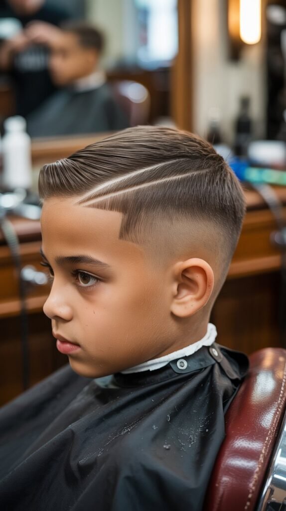 Skin Fade with Hard Part