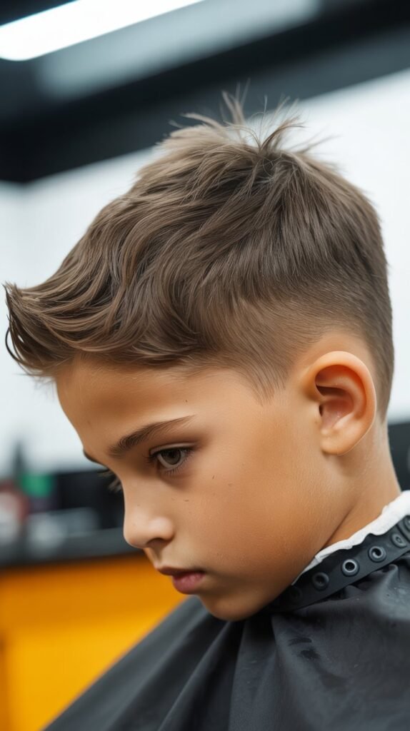 Messy Top with Taper Fade