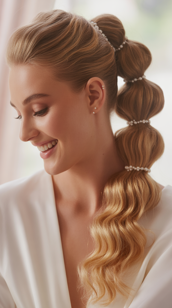 Bubble Ponytail Half-Up