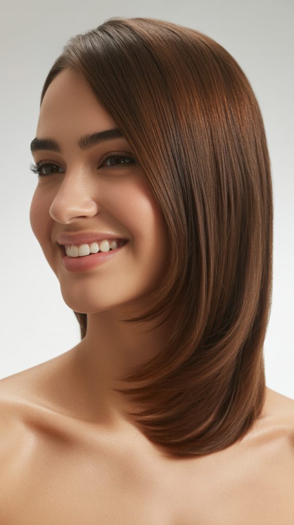 Straight Hair Asymmetrical Style