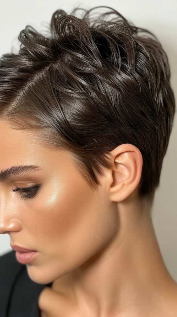 Messy Pixie with Slicked Sides