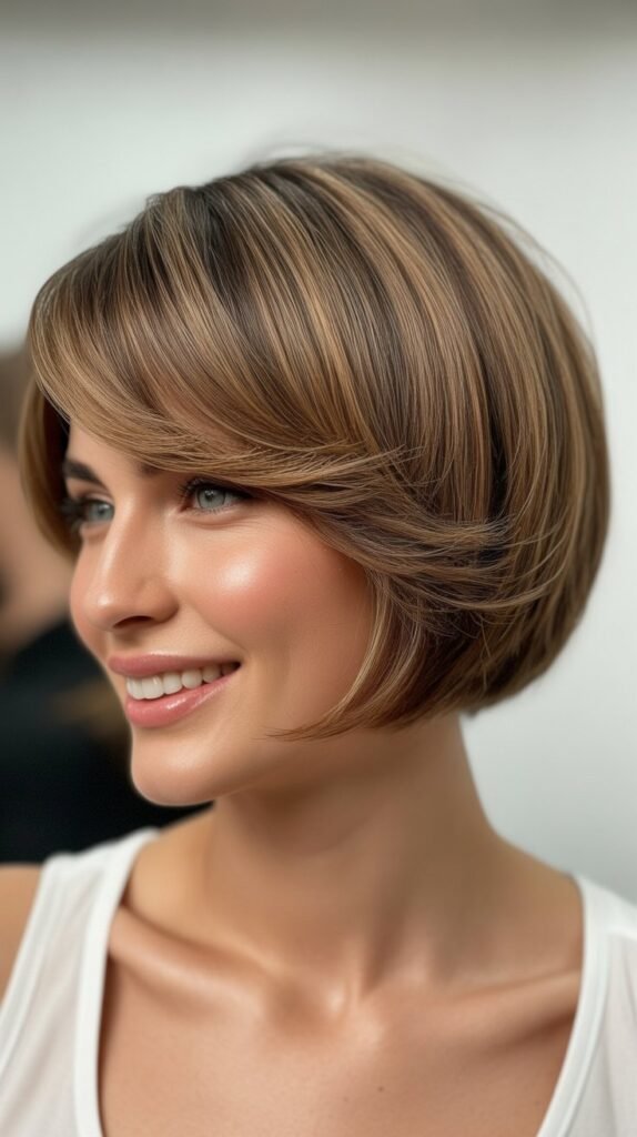 Stacked Bob with Root Lift Technique Consideration