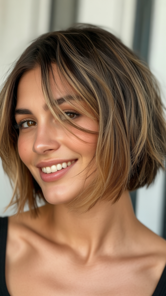 Choppy Bob with Subtle Balayage