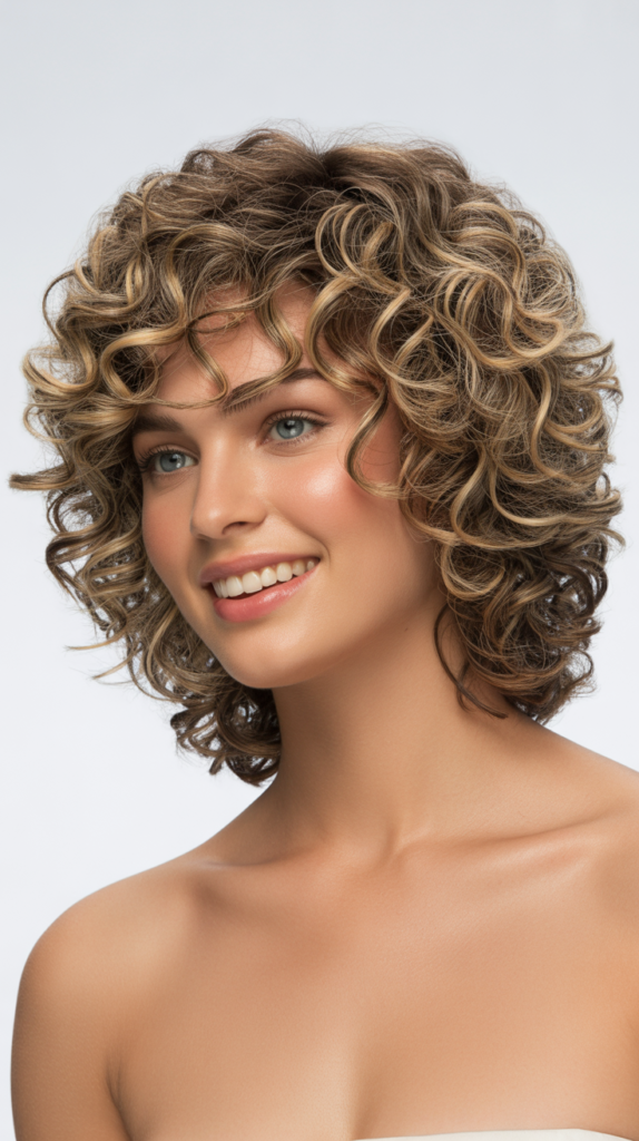 Layered Curly Lob (Long Bob)