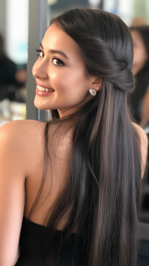 Straight Hair with Side Twist