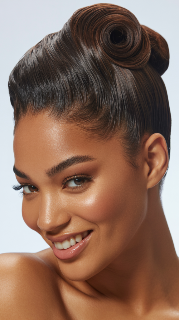  Rolled Updo with Volume