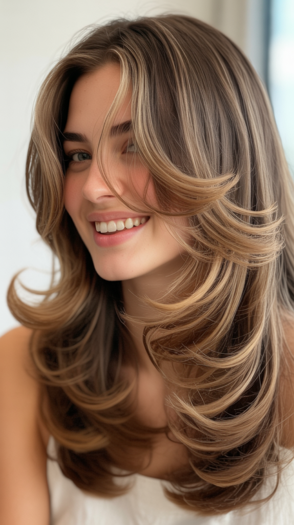 Long Hair with Swoopy Layers