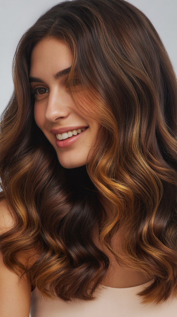 Dark Brown with Amber Waves