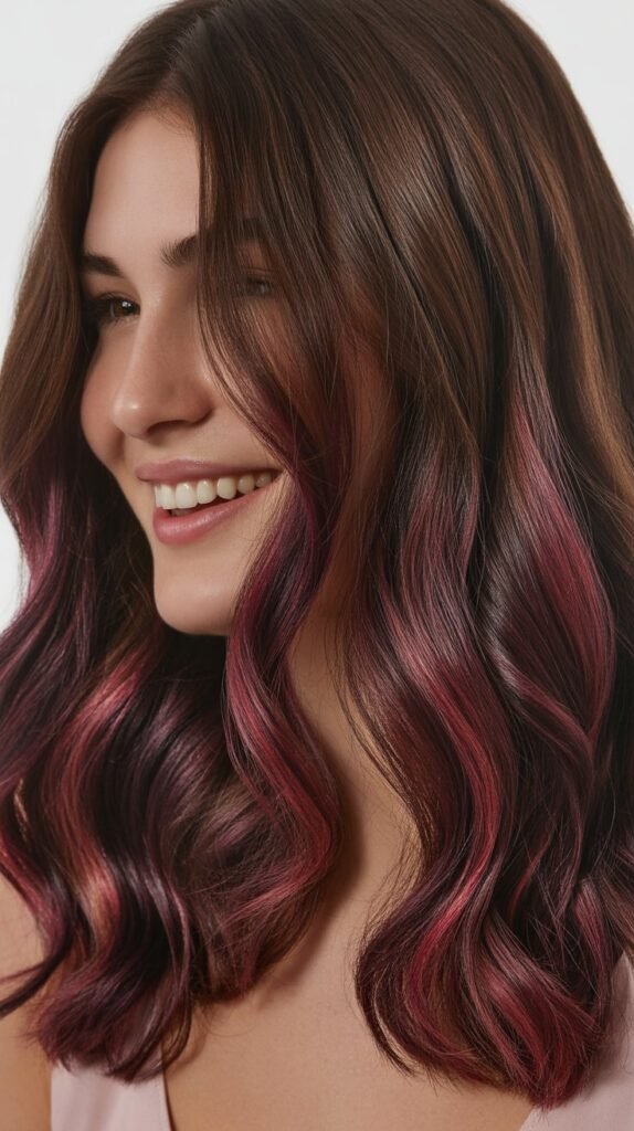  Burgundy Balayage