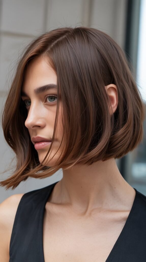 Modern French Girl Angled Bob with Layers