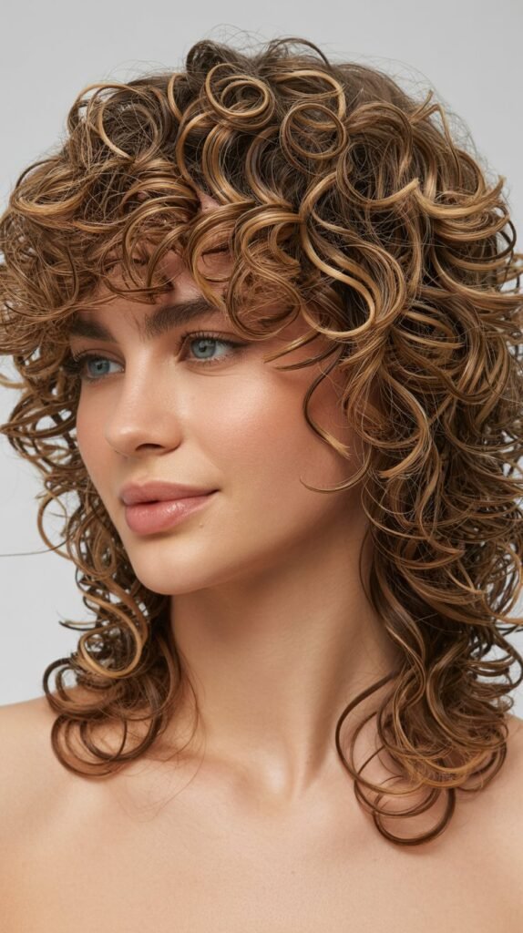 Layered Curly Fringe