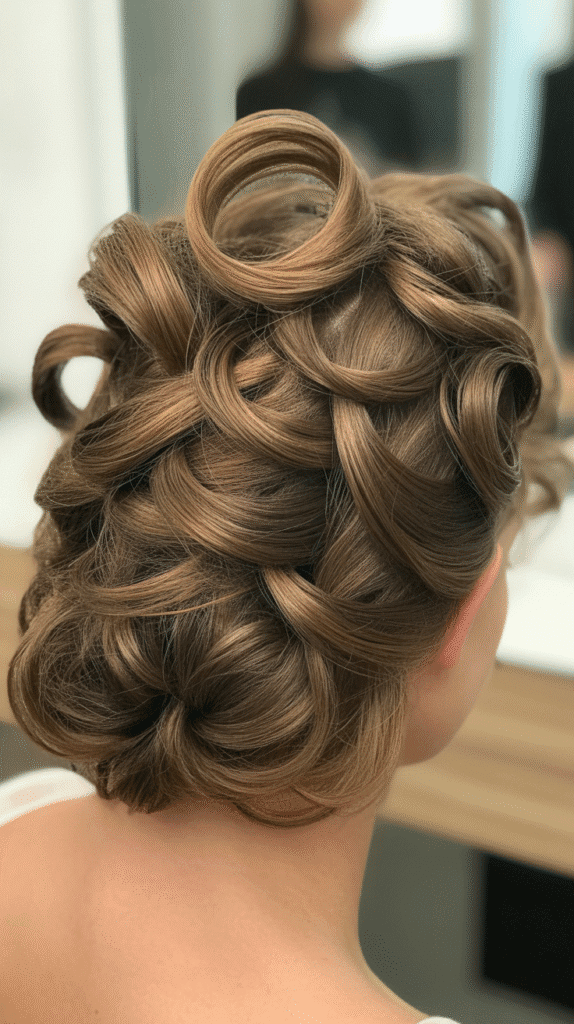 Wrapped Curly Updo