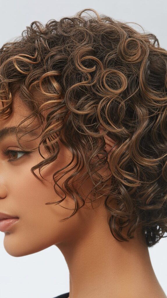 Best 32+ Inverted Layered Bob Hairstyles with Stacked Cuts Trendy Upgrade 4 Curly Inverted Bob with Voluminous Stacked Layers