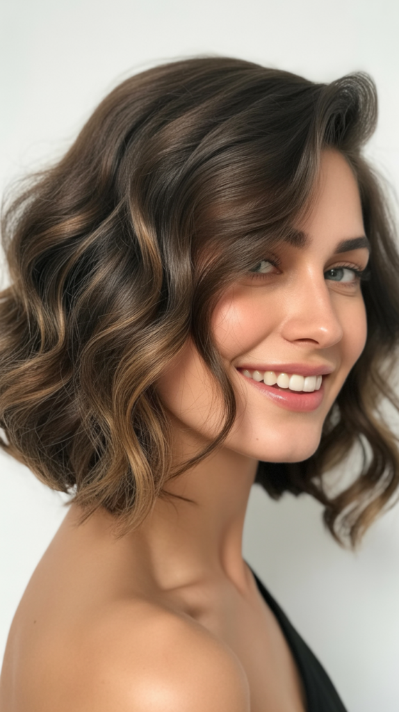  Asymmetrical Wavy Bob