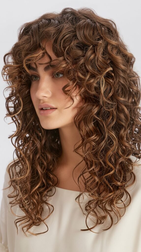Curly Hair with Interior Layers