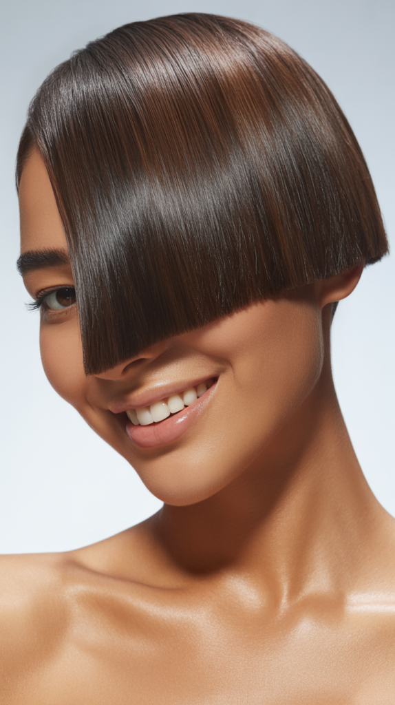 Blunt Cut with Long Hair