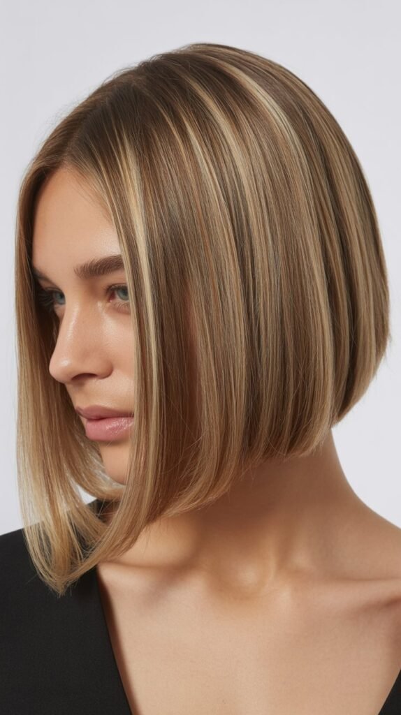 Chin-Length Bob with Subtle Highlights